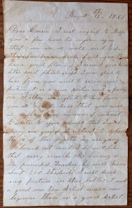 1869 Fowler Letter page 1
